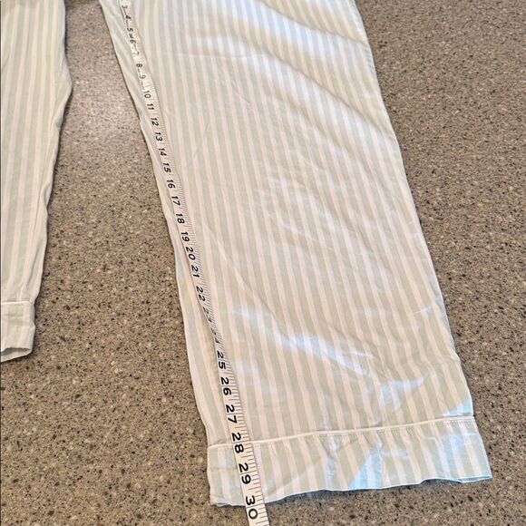 BEDHEAD Mint 3D Stripe Woven Cotton Sateen Pajama Set - Picture 12 of 16